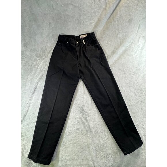 Sasson Jeans Women's 15/16 Petite Black Denim High Waisted Straight Leg NWT - Picture 1 of 16